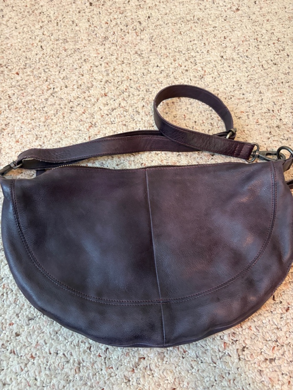 Latico leather crossbody - Eggplant - Picture 3 of 3